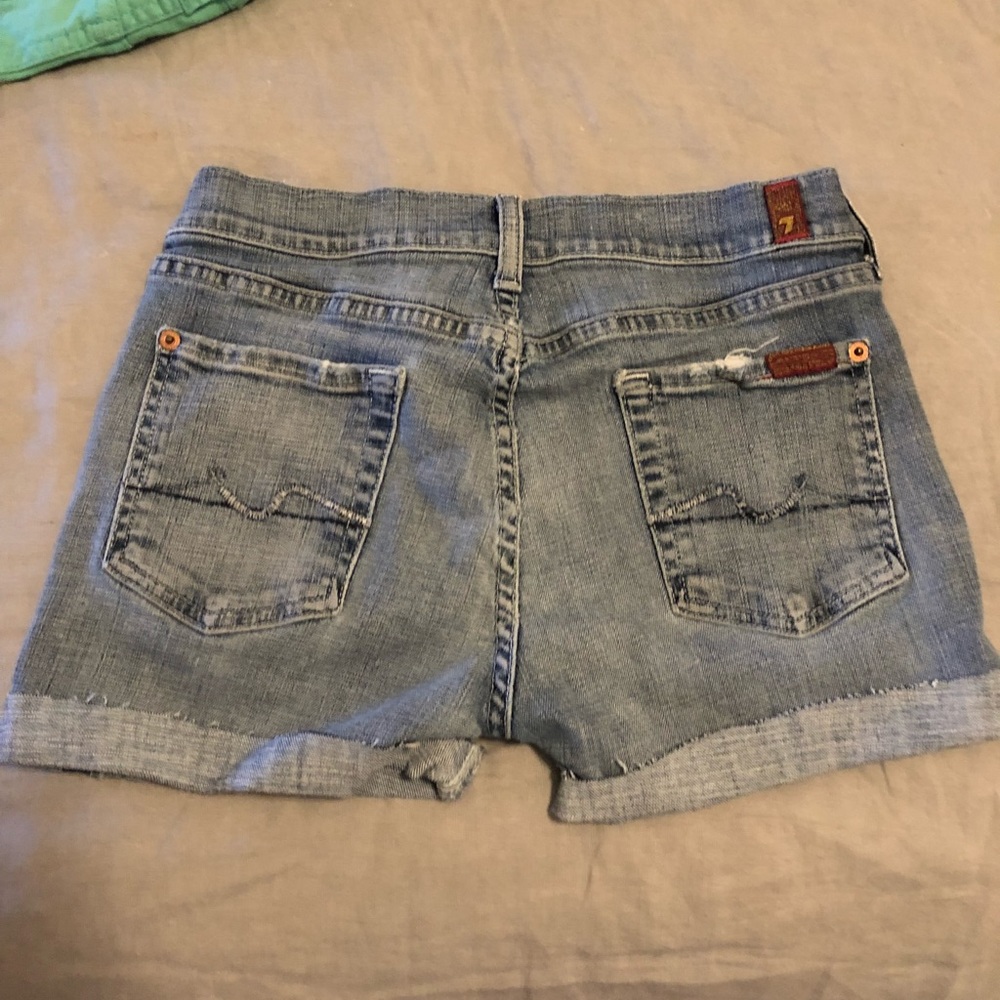 7 for all mankind cropped shorts